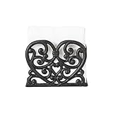 Sumnacon Napkin Holder Retro Vertical Napkin Holders for Kitchen Dining Sturdy Cast Iron Cocktail Luncheon Napkin Holders for Tables Elegent Napkin Holders for Bathroom,Party,Bar,Counter,Heart