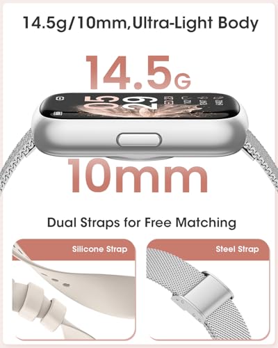 Image of Slim Fitness Tracker, Smart Watches for Men /Women with Heart Rate /Blood Oxygen /Sleep Monitor, IP68 Waterproof Activity Trackers and Smart Watch for Phones with Step Tracker, Pedometer for Women Men
