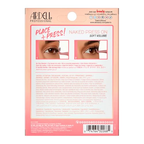 Extensões de Cílios Postiços Pré-Preparados Naked Press-On - Volume Suave