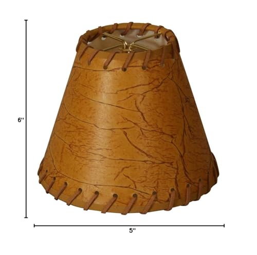 Royal Designs, Inc. CS-970-6 Round Faux 2 Tone Leather Chandelier Basic Shade Cs-970-6 thumb #5