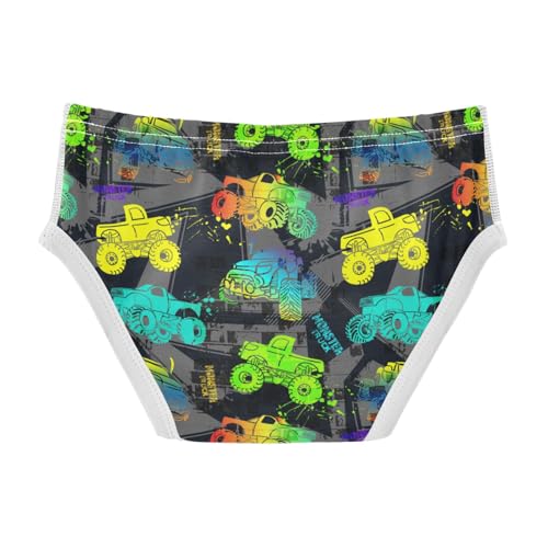 Boys' Exclusive Briefs Toddler Underwear 95% Combed Cotton Boxerbriefs 2T Construction Vehicle Pattern Cars 22
