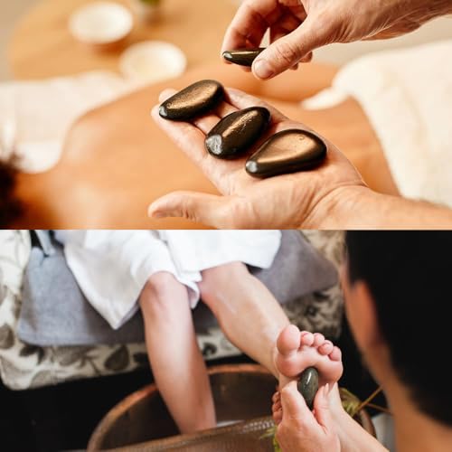 Kit De Pedras Quentes Pretas P/Massagens 7 Peças Basalto