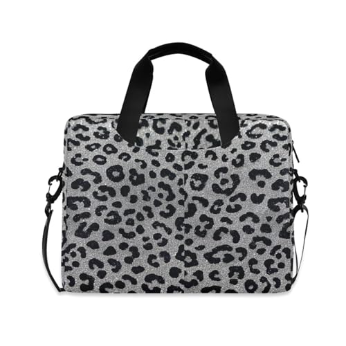 Maletín para laptop 15.6 pulgadas con estampado leopardo gris