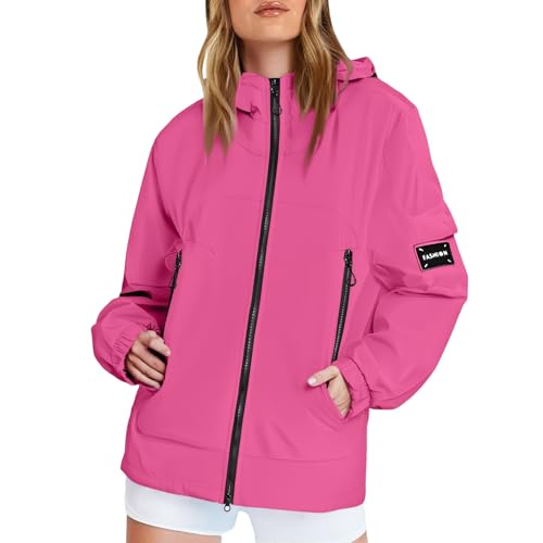 Chaqueta impermeable ligera mujer para senderismo y caminar en otoño