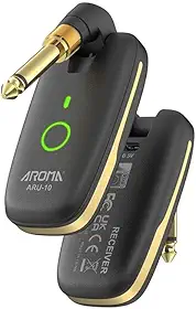 VEDO Sistema Wireless Profissional para Guitarra Elétrica e Baixo, 7 Canais UHF com Tecnologia de Salto de Frequência, Alcance de Transmissão Superior a 20 Metros, Bateria Recarregável de Lítio Mais