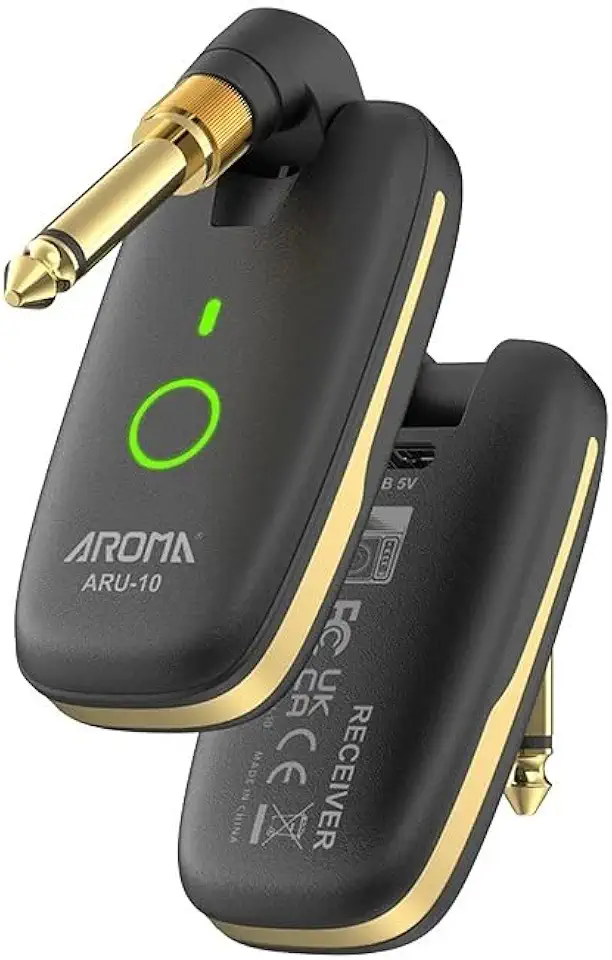 VEDO Sistema Wireless Profissional para Guitarra Elétrica e Baixo, 7 Canais UHF com Tecnologia de Salto de Frequência, Alcance de Transmissão Superior a 20 Metros, Bateria Recarregável de Lítio Mais