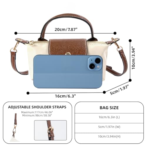 Mini bolso crossbody para mujer con correa ajustable miniatura 3