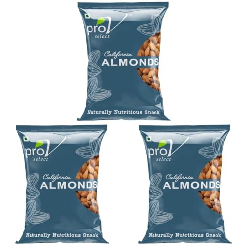 Image of ProV Select California Almonds | Whole Raw Almonds | High Protein, Vitamin E & Antioxidants | No Mixing, No Middlemen | 200 g (Pack of 3)