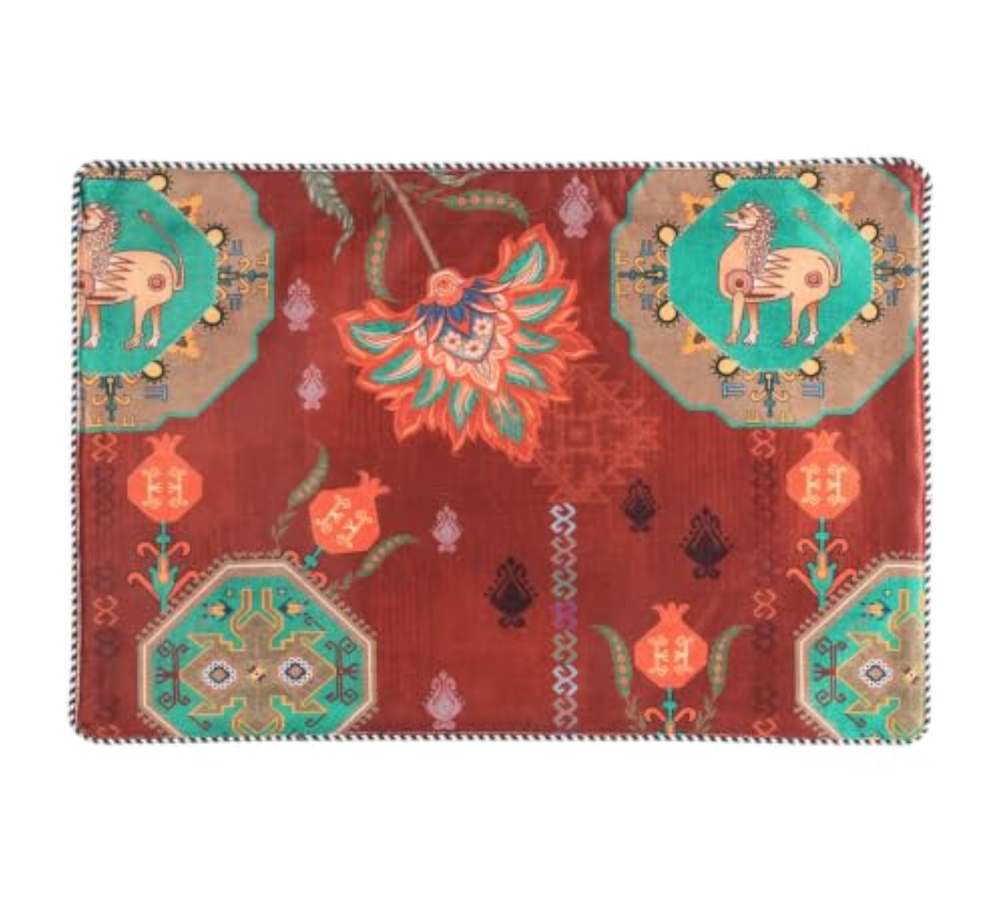 Tangerine Tranquility Micro Velvet Printed Placemats, Washable