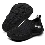 Racqua Baby Kids Water Shoes Toddler Water Shoes Non-Slip Swim Shoes for Kids Baby Beach Black 18-24 Months Infant
