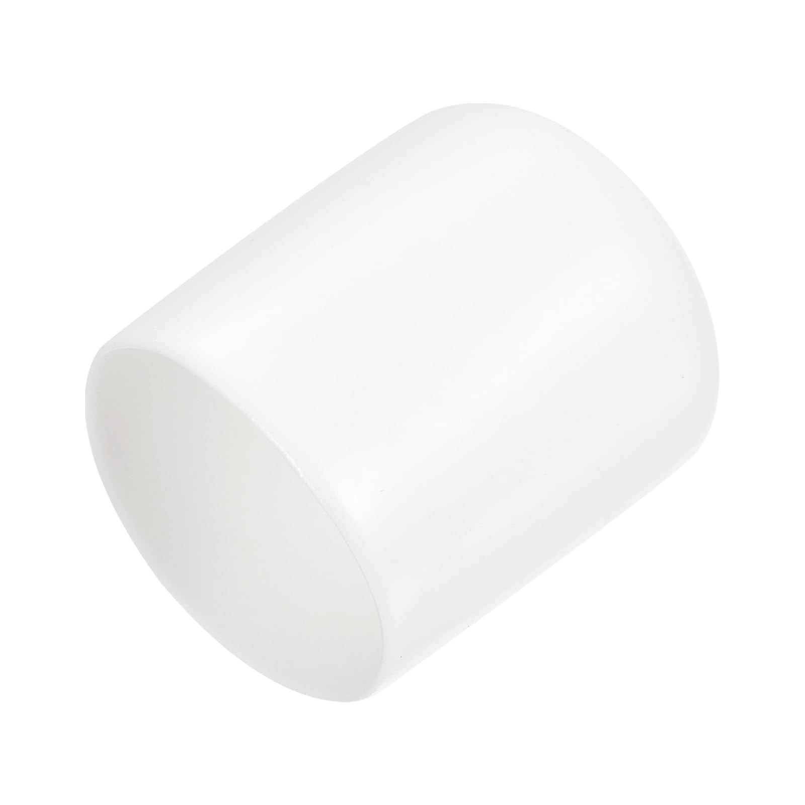 uxcell 15pcs Rubber End Caps 21mm ID Vinyl Round End Cap Cover Screw Thread Protectors White