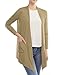 BILY Women's Asymmetrical Front Long Sleeve Front Pockets Light Sweater Cardigan