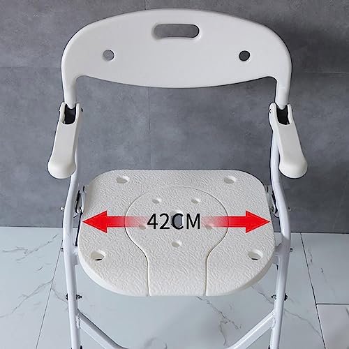 Chaise de toilette pliable et réglable avec seau amovible - Charge 150 Kg - 4