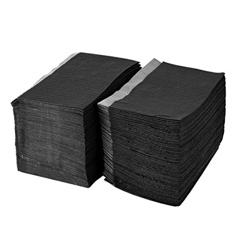 Peosaard - Tapis de table de tatouage, nappe tatouage, bavoirs dentaires, tapis jetables imperméables, couvertures plateau dentaire, fournitures noires, 125 pièces, tissu