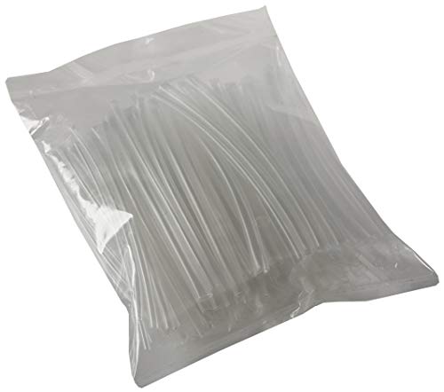 ERAY-Multimedia - Schrumpfschlauch-Sortiment 100-teilig SET, 6 Größen, Schrumpfrate 2:1, 10cm lang, Nachfüllpack Tüte, Isolierung (10cm, 100) (transparent) Cover