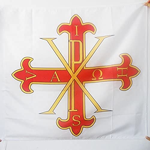 AZ FLAG Bandera de la Sagrada Orden Militar CONSTANTINIANA de San Jorge 90x90cm para Palo - Bandera Ejercito de Francia 90 x 90 cm