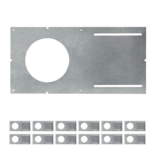 OSTWIN New Construction Rough-in Plate with Round Holes for 4 Inch LED Recessed Downlight-Shallow Recessed Light Housing-5 Years Warranty-12 Pack