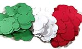 Assorted Mickey Mouse Head Shape Die Cuts - Red, Green, White - 120pc