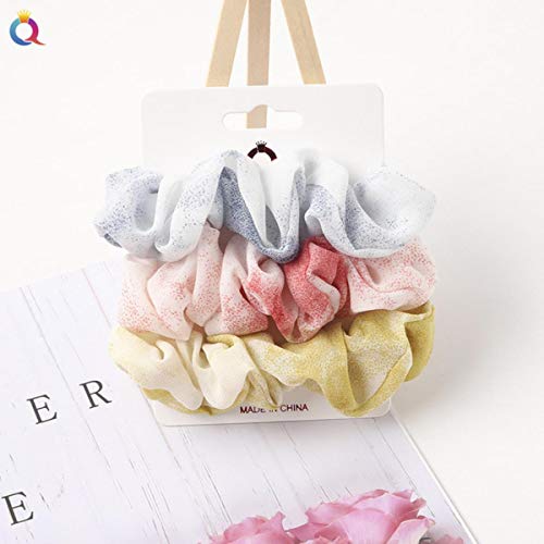 3Pcs Vintage Scrunchie Velvet Leopard Scrunchies Set Elastic Hair Bands Fashion Headband Ponytail Ties Rope Hair Accessories,5-3pcs