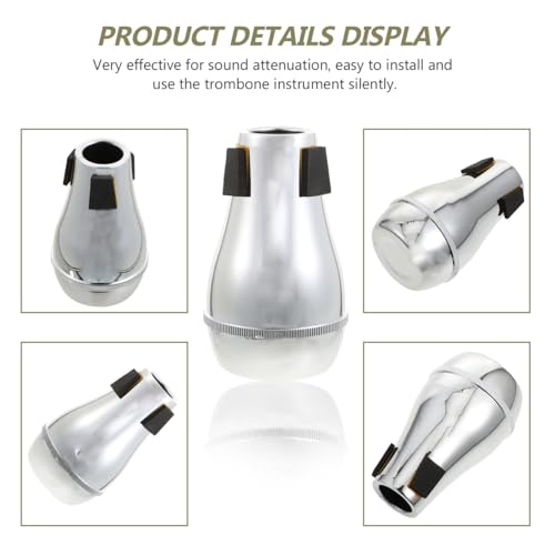 Veemoon BsflüGelhorn DäMpfer Kunststoff, Posaunen DäMpfersilber Generic Alto Posaune DäMpfer ZubehöR Posauneninstrumente - Ideales ZubehöR – 13.2x8x8cm ABS