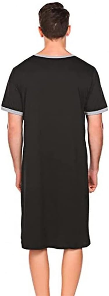 バスローブメンズコットンパジャマ 快適な薄いルーズ特大のホームサービスバスローブ(C,L code)