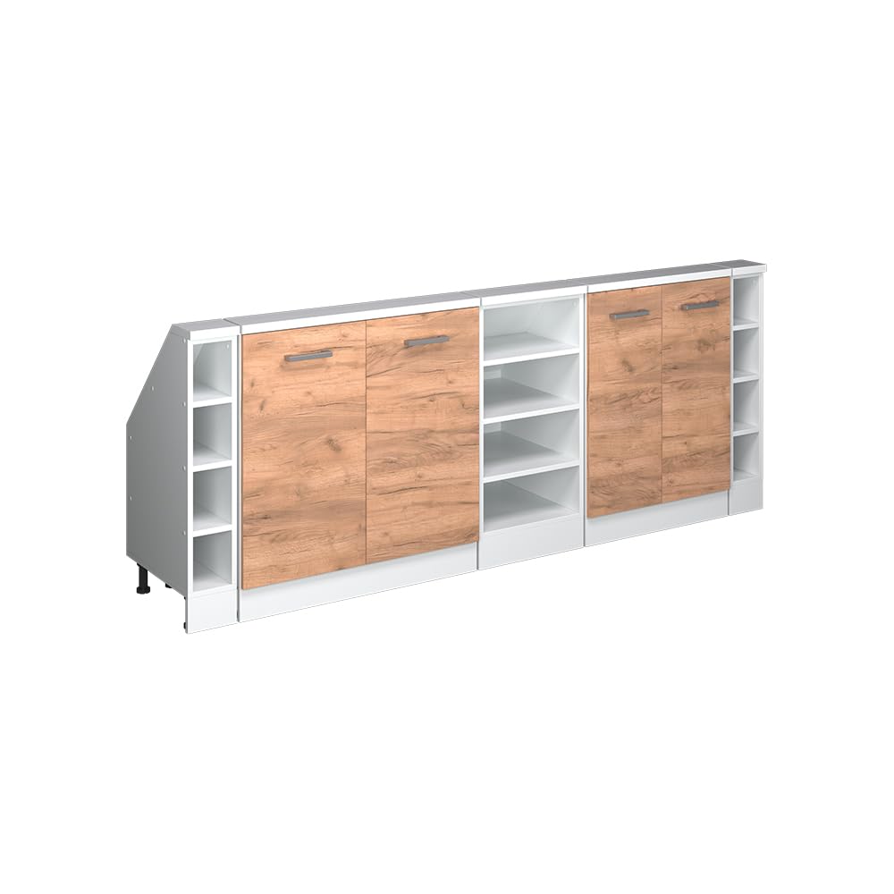 Vicco Ensembles de Meuble de Rangement sous Pente Rion, Chêne de Force doré, Lot de 5, adapté au Rangement Peu encombrant sous Les toits en Pente
