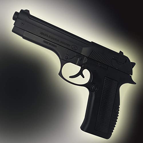 Image of Gun Pistol Lighter Heavy Weight Metal Body Real and Original Like Gun Pistol for Decorative, Smoking Filled with Gas (608 Black)