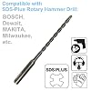 1 Count SDS-Plus Rotary Hammer Drill Bit, 3/16 x 6 for Masonry, Concrete, Brick & Cinder Block