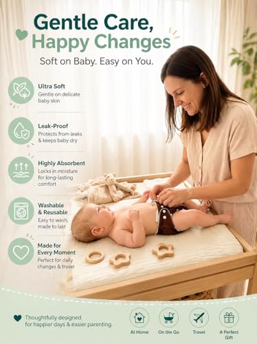 Image of Reusable Cloth Diaper for Babies | Washable Baby Cloth Diaper with Absorbent Insert | Leak Proof Adjustable Free Size Pocket Diaper 3M -3Years | Eco Friendly Reusable Baby Diaper (2, Blue Brown, One Size)