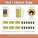 TUBPRO 6 Sets of 3/16” Brake Line Tubing Unions (Connectors) with 12 Nuts (3/8 – 24 Threads), Brake Line Fittings Tool Kit for Automotive & Motorcycle Repairs