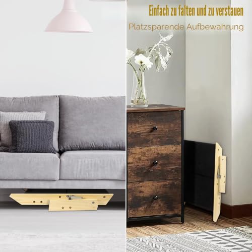 Umtiti 2-in-1 Faltbare Holz-Hunderampe mit 2 Stufen, Haltbare Holz-Hundetreppe/Haustierstufen für kleine bis mittlere Hunde, Haustiertreppe-DE