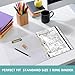 Oarencol Pencil Pouch for 3 Ring Binder White Bows 2 Pack Large Pencil Case Pouch with Zipper & Grommets, Clear Binder Bag, School Office Supplies