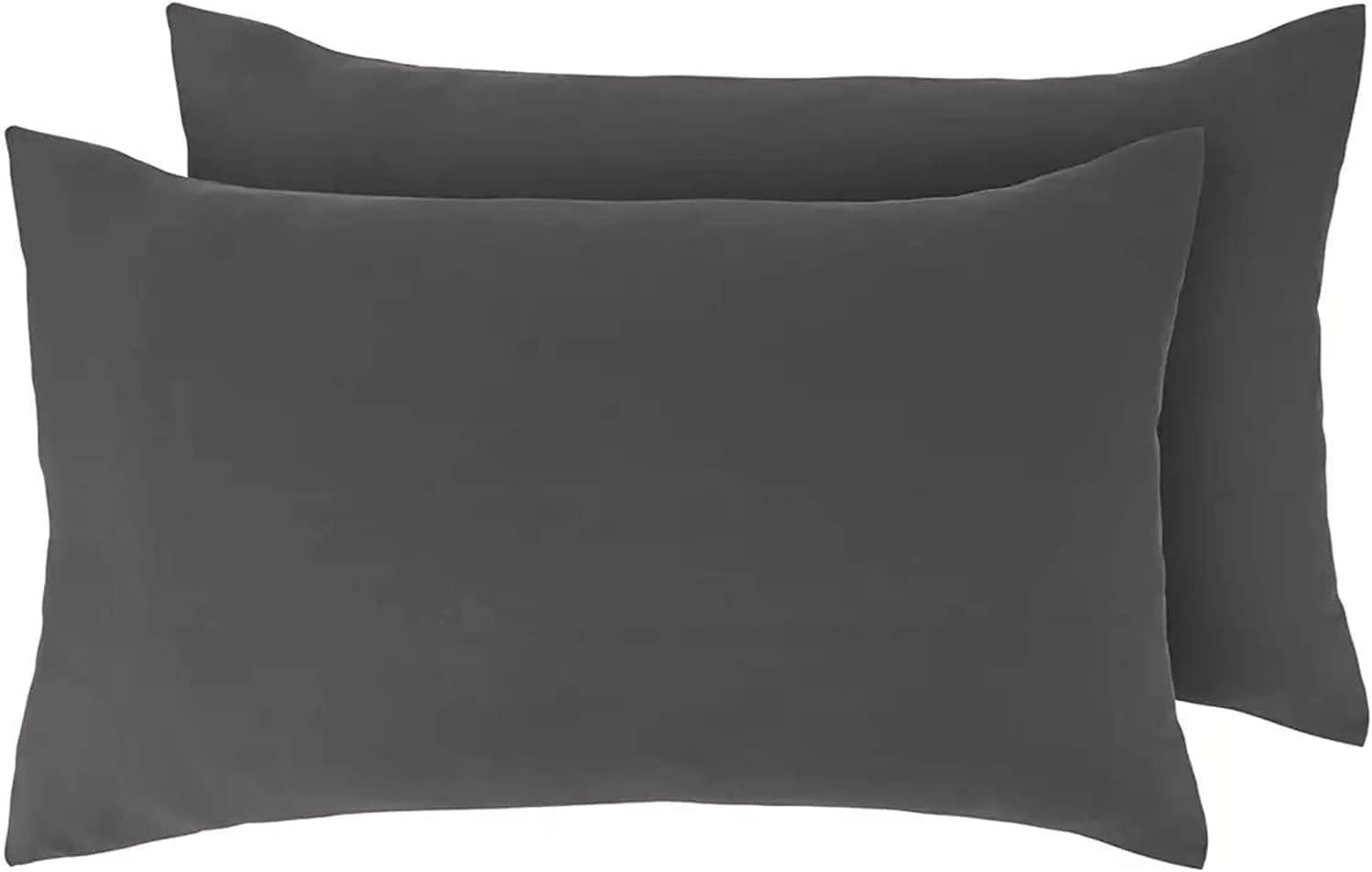 Pillow cases 4 Pack – Soft Brushed Microfiber Envelope Closure (Grey, 4 PACK)