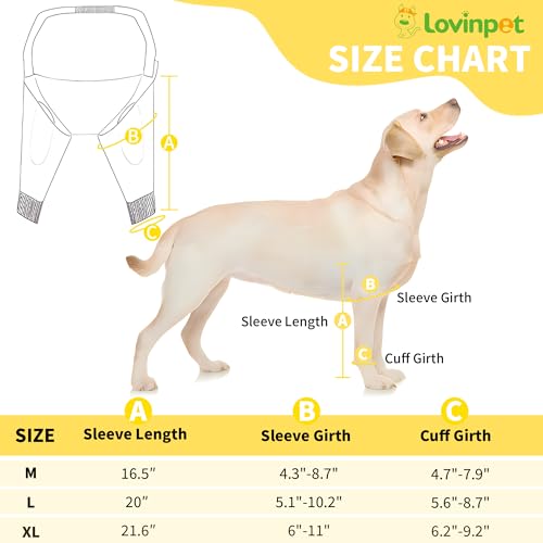 LovinPet Protetor de cotovelo para cães, anti-lamber, ajustável, confortável e durável, protetor de
