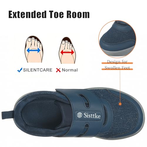 Image of Sisttke Women's Diabetic Shoes Wide Toe Box Slip-On Shoes