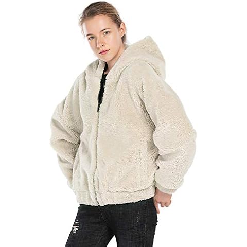 Extreme Pop mujer Sherpa Jacket con capucha y cremallera Cover