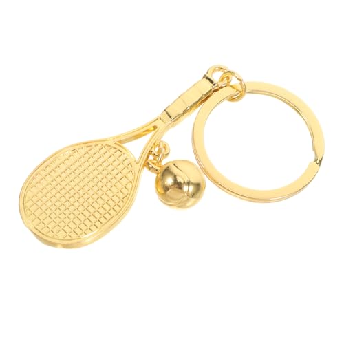 Lurrose Llavero de Tenis de Aleación de Zinc con Pelota y Raqueta Miniatura Accesorio Decorativo para Bolsos Recuerdo Elegante y Duradero para Amantes del Tenis