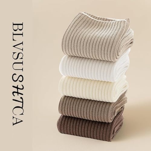 Womens Crew Socks Cotton Cute Long Casual Socks for Women 6 Pack4