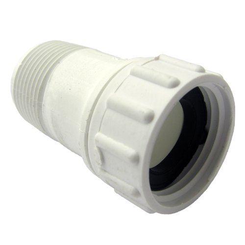 LASCO 15-1627 PVC Swivel Hose Adapter with 3/4-Inch Female Hose and 3/4-Inch Male Pipe Thread, White, 0.75 inches