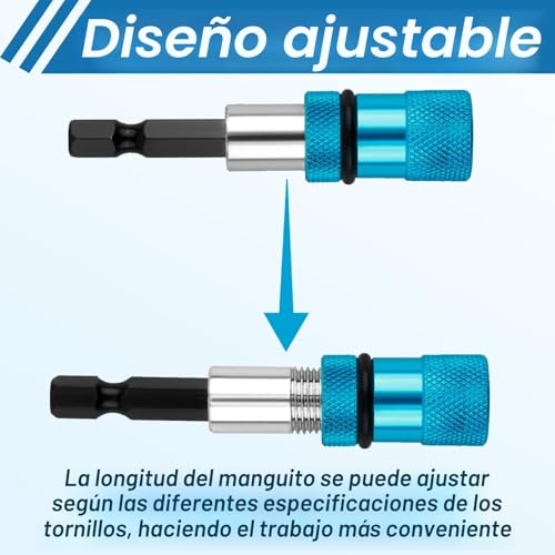 Miniatura 6 de Batheidon Set De 3 Puntas Atornillador Imantadas, Portapuntas Magnético Para Paneles De Yeso, Punta Pladur Con Diseño Ajustable, Compatible Con Atornilladores Inalámbricos Y Taladros Manuales