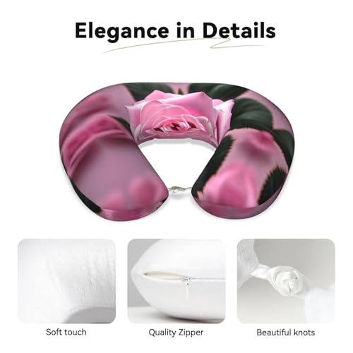 Almohada de viaje con espuma viscoelástica y funda suave miniatura 4