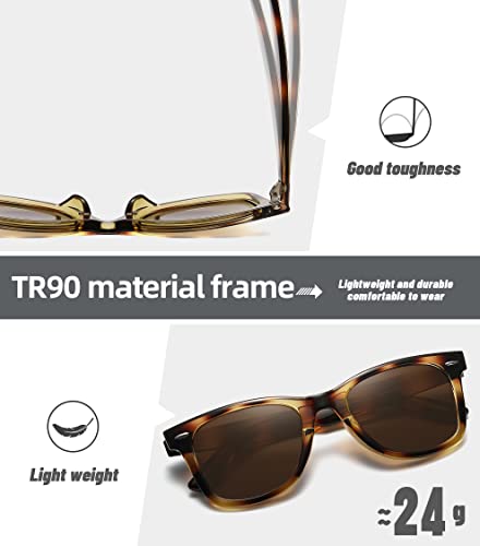 Image of MEETSUN Polarized Sunglasses for Women Men Classic Retro Square Frame Driving Sun Glasses UV Protection