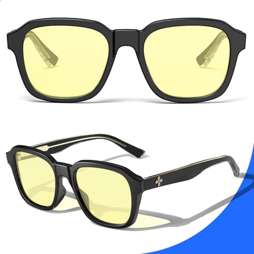 Image of VISOONE Gaming Glasses Blue Light Blocking Oversized Square Computer Eyewear Men Women Bennett