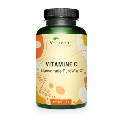 Vitamine C Liposomale | Qualité PREMIUM : PureWay-C® | Hautes Biodisponibilité & Absorption | Défense Immunitaire + Énergie | Sans Additifs & Vegan | 120 Gélules | Vegavero®