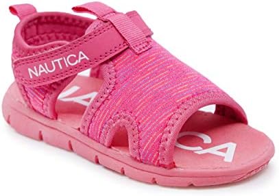 Nautica Toddler Kids Sports Sandals - Water Shoes Open Toe Athletic Summer Sandal - Boy - Girl-Little Kid Big Kid-Diera Girls-Pink Met Multi Stripe-10