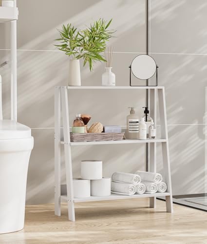 VPSMAT 2 Tier Bathroom Ladder Shelf, Bathroom Ladder Shelves, Storage