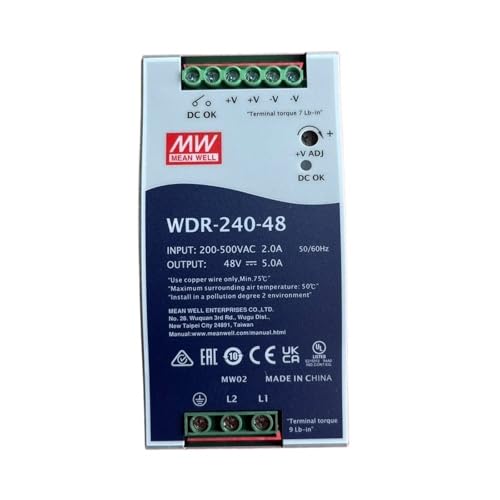 Alimentation de Type Rail 24V WDR-240 pour l'Automatisation et le Contrôle Industriel