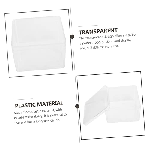 STOBAZA 4 Caixas De Amostra Caixa De Amostra Recipiente Transparente Com Tampa Recipientes Vegetaria