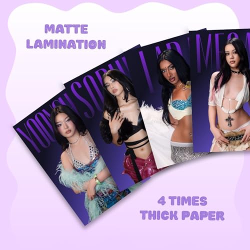 Image of Katseye Posters (Set of 6) | Katseye Photocards A4 and A6 Posters of | Gnarly, Debut, Gameboy, Internet Girl & more for Wall, Bedroom, Living room | Songs Poster for Wall | Glue Dots Included (D 042)