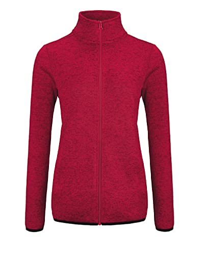 Image of Dolcevida Women's Long Sleeve Sweater Fleece Zip Up Speckled Jacket with Pockets